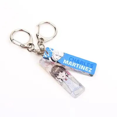 [Don't Cross the Line, Father!] Double-Sided Square Acrylic Keyring 2 Types | Webtoon Goods