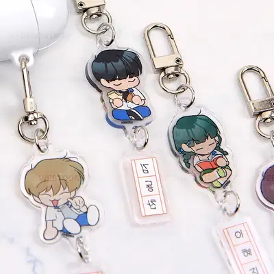 [Spinach Bouquet] Summer Uniform 2-Layer Dangling Acrylic Keyring Set of 5