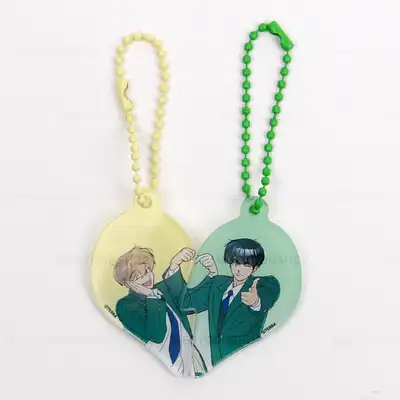 [Spinach Flower Bouquet] Heart Fusion Couple Charm 2 Types | Acrylic Charm