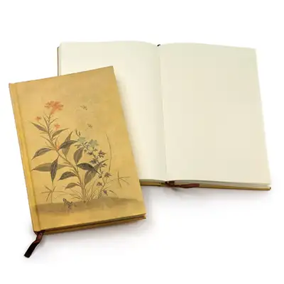 初虫図シルク洋装手帳(花)