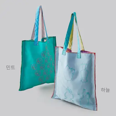 青磁刺繍バッグ（大）韓国工芸デザイン文化振興院 コラボレーション商品