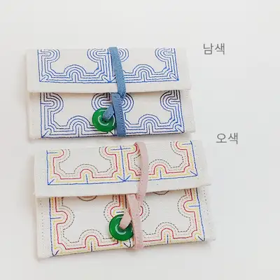 色糸刺繍 サンジ 財布<2023 뮷즈 공모 선정作>