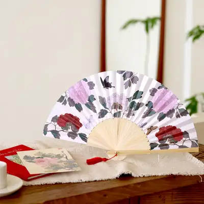 折りたたみ扇（花と蝶）国立中央博物館 特化商品