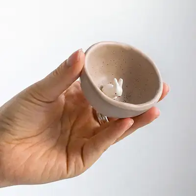 ウサギ焼酎グラス