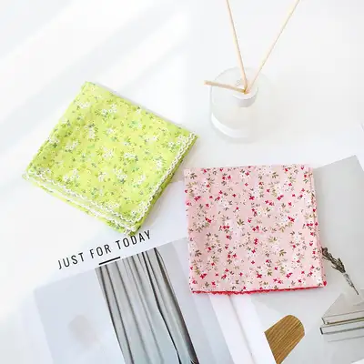 Premium Petit Gauze Handkerchief & Neck Scarf (Songyi Flower) - Domestic Linen Handkerchief for Women Hiking Lace