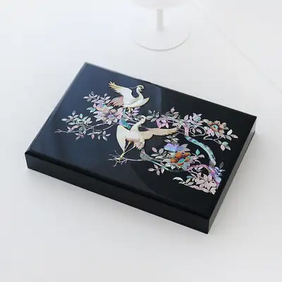 Premium Mother-of-Pearl Lacquerware Document Box with Phoenix Design 01