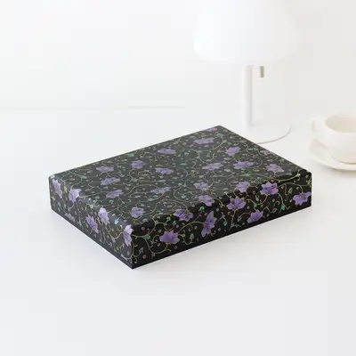 Premium Lacquered Mother-of-Pearl Document Box with Flower Arabesque Design 03
