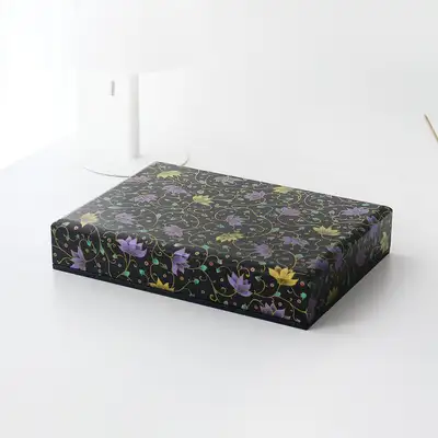 Premium Colored Painting Floral Motif Lacquer Mother-of-Pearl Document Box 01