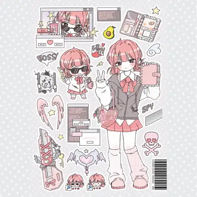 スヤロロ ダイアリー スビデ ピンクステッカー