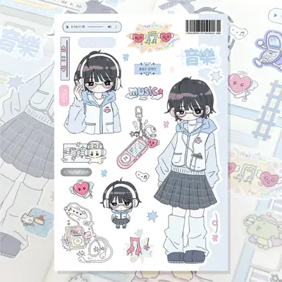 スヤロロ ブルーミュージック ステッカー