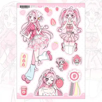 ラブピクラブ ストロベリーガール ステッカー