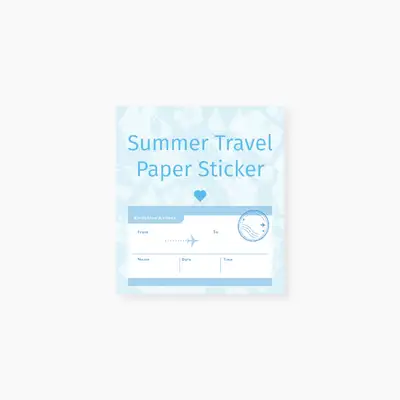カインダブルー Summer travel paper ステッカー