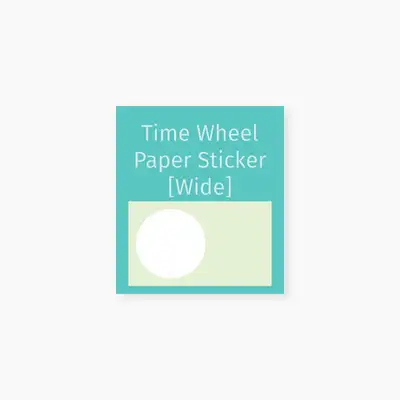 カインダブルー Time wheel paper ステッカー (Wide)