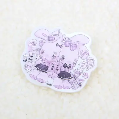 [Miffy_riri] Rabbit Friends Acrylic Badge 1 Type / Acrylic Goods