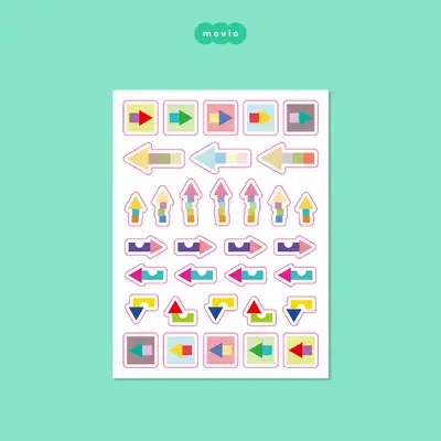 モビオ BLOCK ARROW スティッカー