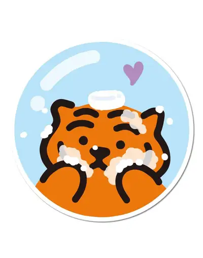 无职老虎 洁净狼 大型可移除贴纸