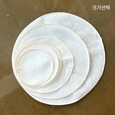 7size 天然麻布 円形蒸し器敷き（業務用風呂敷 蒸し器台 蒸し布 麻布 饺子 餅 セイロ 濾し布 シート）