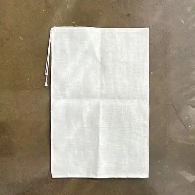 Size 6 Ramie Cloth Pouch 3858 - Anchovy Broth, Herbal Medicine, Greek Yogurt Strainer