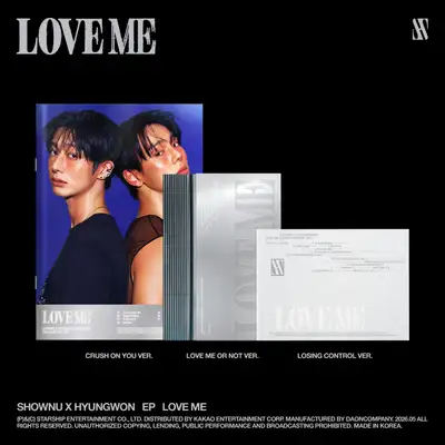 SHOWNU X HYUNGWON - EP [LOVE ME] (LOVE ME OR NOT VER. / LOSING CONTROL VER. / CRUSH ON YOU VER.) (3-Set)