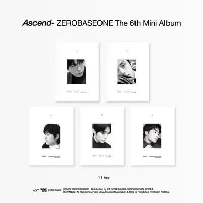 ZEROBASEONE - The 6th Mini Album [Ascend-] 11 Ver. (5-Piece Set)