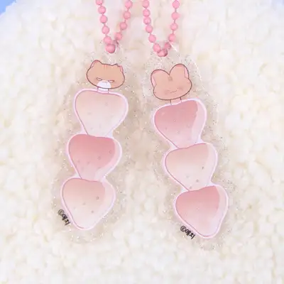 [Aonong Aonong] Strawberry Daong! Aonong Aonong Acrylic Pearl Keyring Charm 2 Types