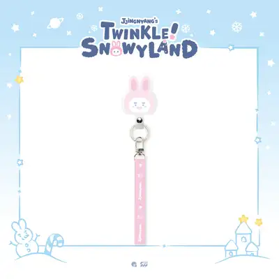*Resale* ONEW - POP-UP [JJINGNYANGS TWINKLE SNOWYLAND] MD 18. Tag Holder Strap [Pink] (PHONE CROSSBODY STRAP [PINK])