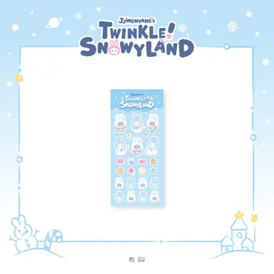*Resale* ONEW - POP-UP [JJINGNYANGS TWINKLE SNOWYLAND] MD 33. Embossed Sticker (PUFFY STICKER)