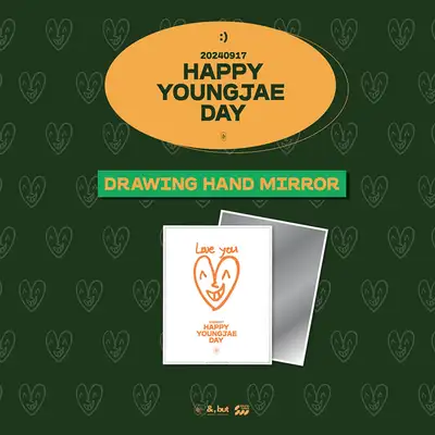 ヨンジェ(YOUNGJAE) BIRTHDAY CAFE [HAPPY YOUNGJAE DAY] MD 03. ドローイング ハンドミラー (DRAWING HAND MIRROR)