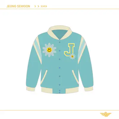 郑世云(JEONG SEWOON) [LUCKY AIRLINE GATE 4] 粉丝见面会官方周边 - 运动夹克 STADIUM JACKET