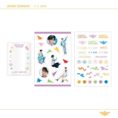 郑世云(JEONG SEWOON) [LUCKY AIRLINE GATE 4] 粉丝见面会MD - 顶部加载器+装饰套装
