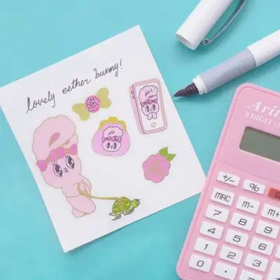 埃斯特兔子金色贴纸