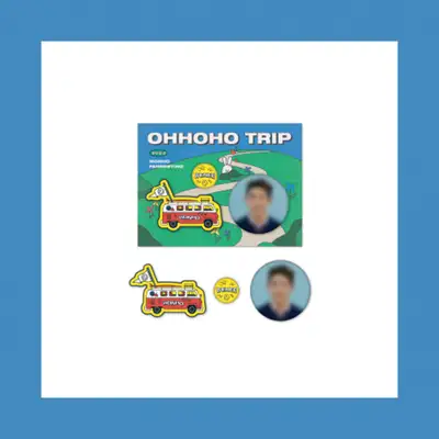 WONHO [OHHOHO TRIP] OFFICIAL MD - PIN BUTTON & WAPPEN BADGE SET