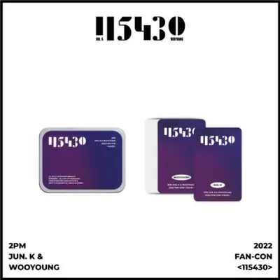 2PM JUN. K & WOOYOUNG 2022 FAN-CON [115430] OFFICIAL GOODS TIN CASE & PHOTO CARD SET
