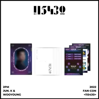 2PM JUN. K & WOOYOUNG 2022 FAN-CON [115430] OFFICIAL GOODS MINI L HOLDER + POSTCARD + DECO STICKER SET