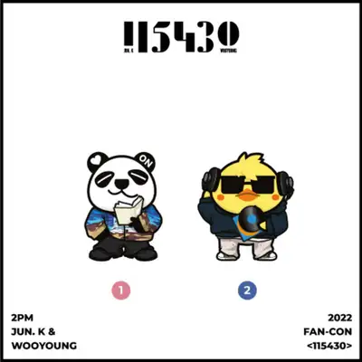 2PM JUN. K & WOOYOUNG 2022 FAN-CON [115430] OFFICIAL GOODS MAGNET SET
