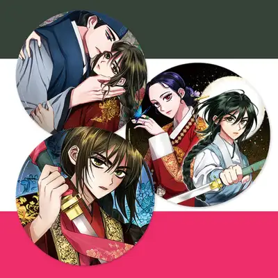 [Nameless Lantern] Born of Destiny Round Mouse Pad 3-Piece Set / Webtoon Goods