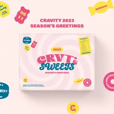 [Bonus Gift] CRAVITY - 2023 SEASON'S GREETING [CRVT's SWEETS] ** Random 2 out of 9 Unreleased Selfie Photocards + Random 1 out of 9 Unreleased Photo Postcards