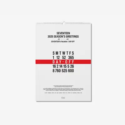 SEVENTEEN - 2025 WALL CALENDAR