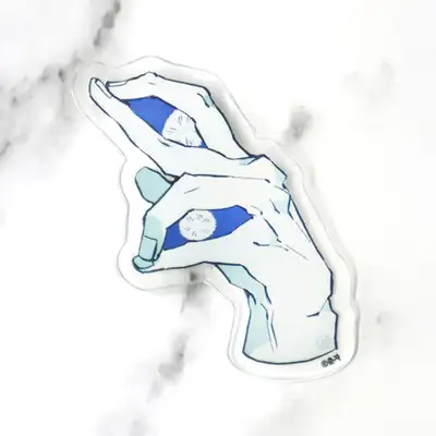 [Our Cafe Boss is Strange] Ussai Nazar Acrylic Badge 1 Type / Acrylic Goods