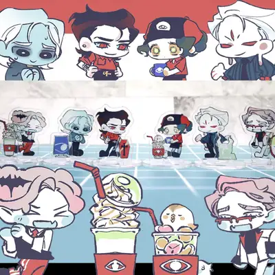 [Our Café Manager is Strange] USAI Acrylic Stand 6 Types + Deco Charm 6 Types / Acrylic Goods