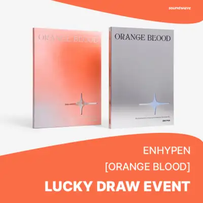 【ラッキードロー】ENHYPEN - 「ORANGE BLOOD」(KSANA Ver. / KALPA Ver.) (ランダム) **セット(2枚)購入時 LUCKY DRAW 2回 + 1回