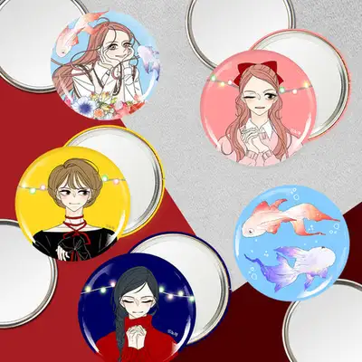 [Aquarium Flower Bed] Round Pin Mirror 75mm 5 Types