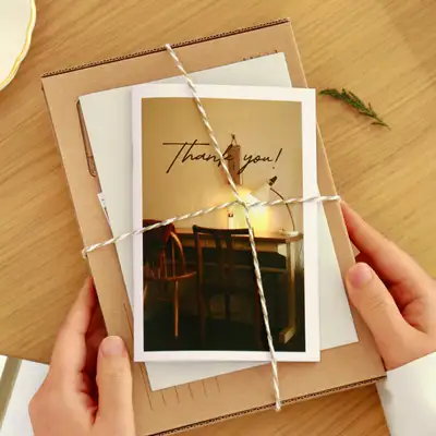 Heart Photo Gratitude Message Card Book - Meaningful Quotes, Emotional Stationery Stand Postcard Gift Birthday Message