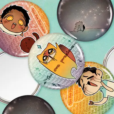 [Afterlife GO] Webtoon Round Finger Mirror/Compact Mirror 75mm /4 Types