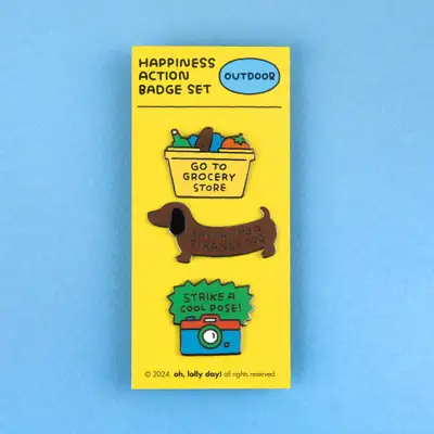 [Badge] Happiness Action Badge Set_OUTDOOR