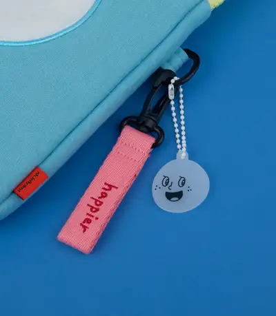 [Key ring] O,LD! Happier short strap key ring