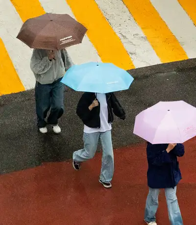 Happier label folding umbrella
