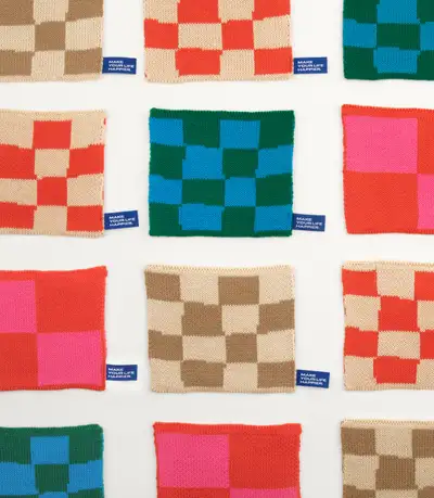[Tea Coaster] Checkerboard Knit Coaster