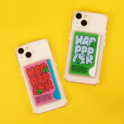 [Phone case] Card pocket_doodle