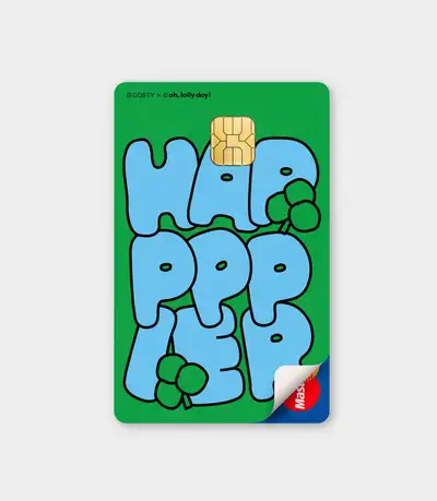 [Sticker] Card sticker_doodle happier_green